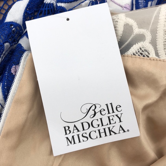 Badgley Mischka Eislyn Butterfly Embroidered Dress - Picture 8 of 10